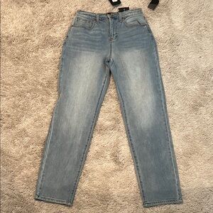 Fashion Nova Blue Straight Leg Jeans with Classic Style